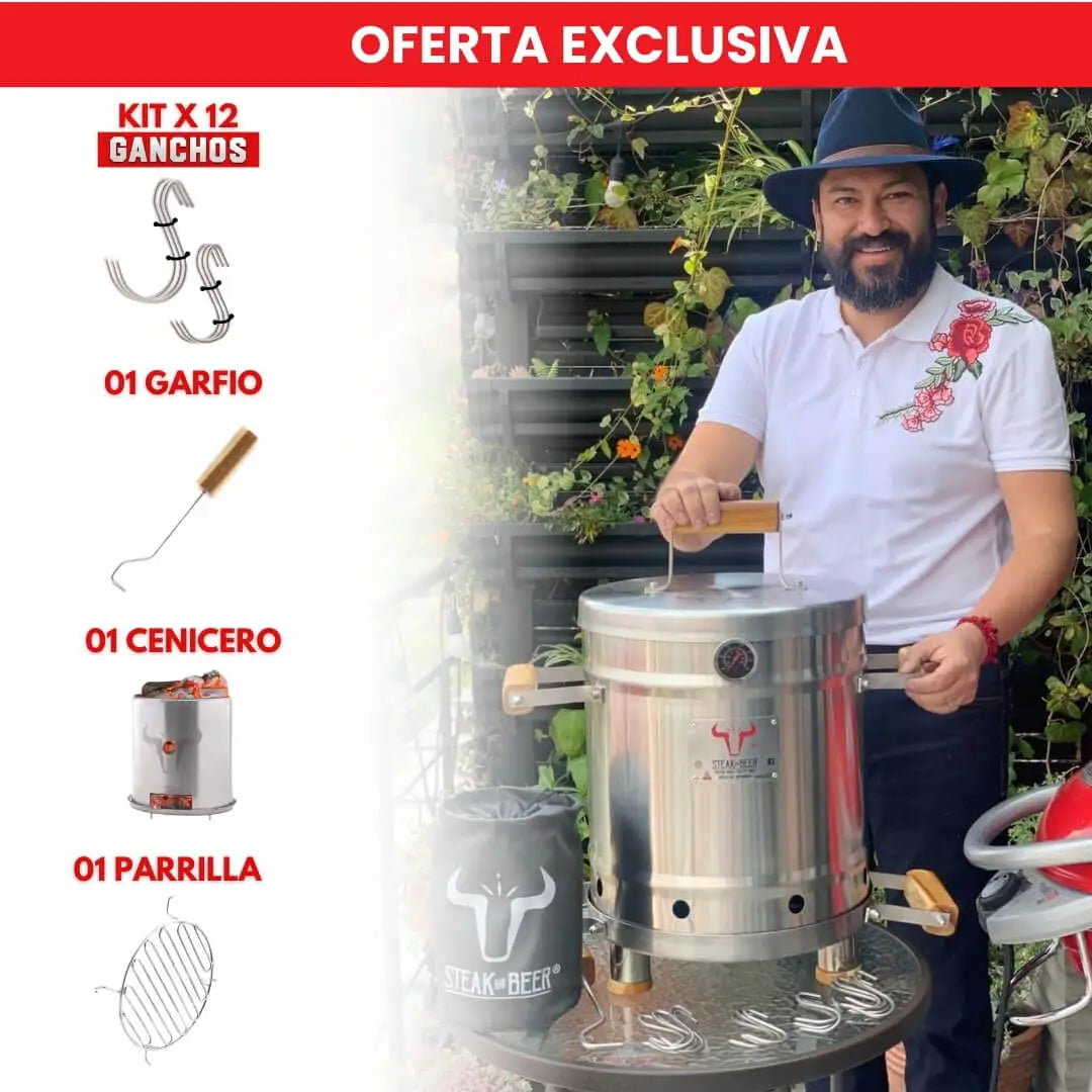 Barril Asador en Acero inoxidable