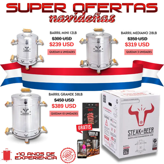 Barril Asador en Acero inoxidable