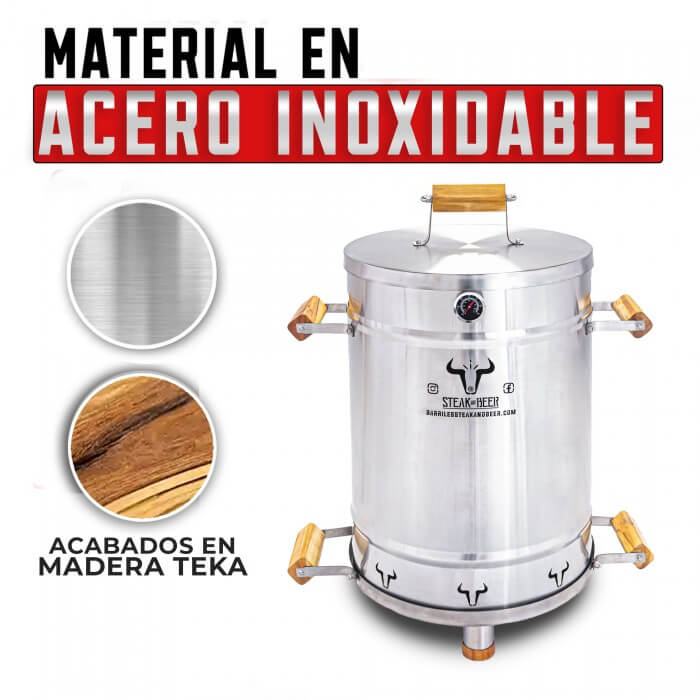 Barril Asador en Acero inoxidable